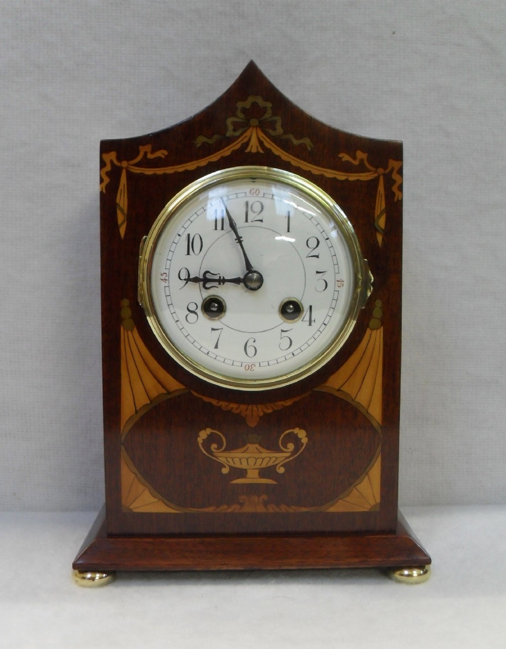 Edwardian Inlaid Mantel Clock