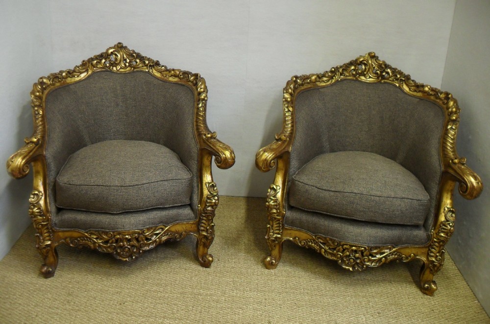 Pair of Italian Tub Chairs
