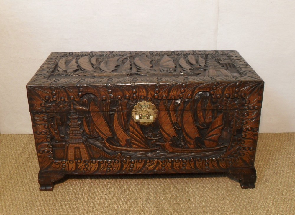 Oriental Camphor Wood Chest