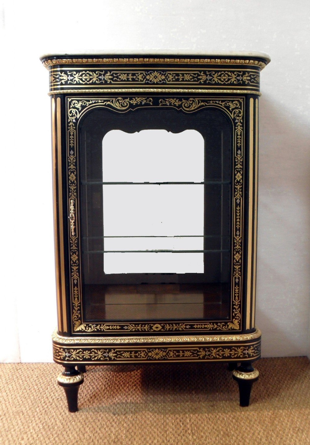French Inlaid Display Cabinet