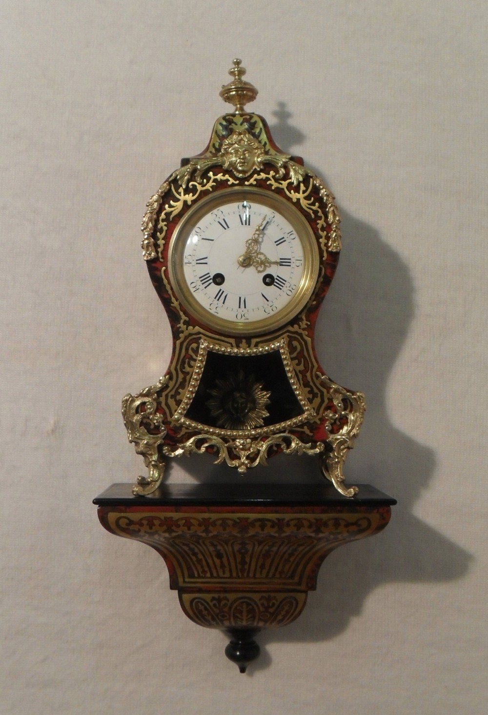 French Boulle Clock on Bracket