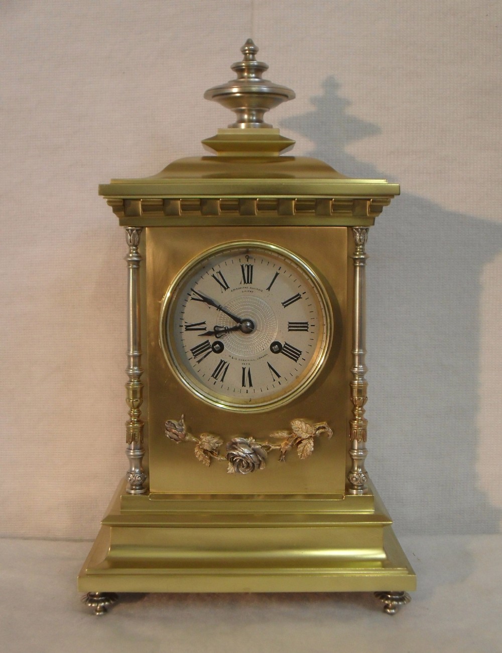 French Brass Mantel Clock