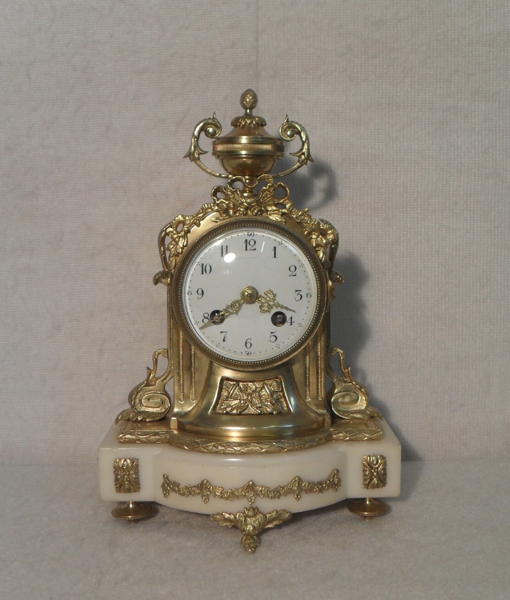 French Ormolu and Marble Mantel Clock