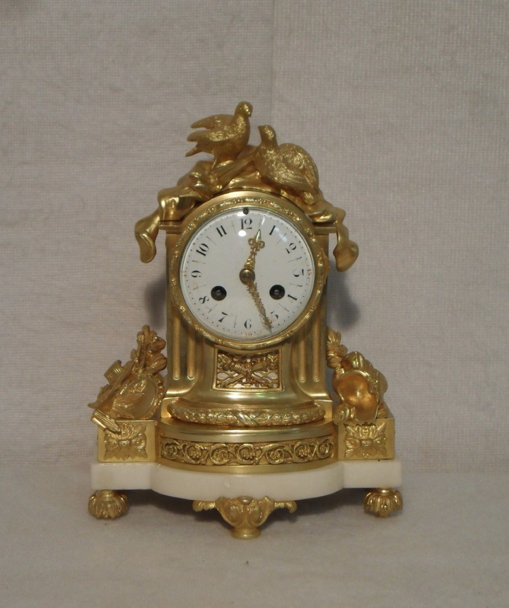 French Bronze Gilt Mantel Clock