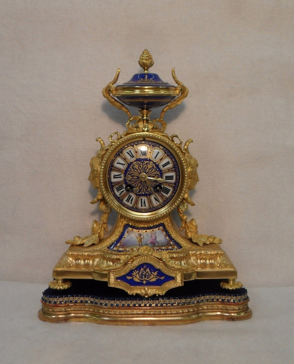 French Bronze Gilt Mantel Clock