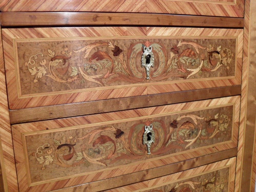 French 19th Century Marquetry Inlaid Escritoire Writing Cabinet View VII