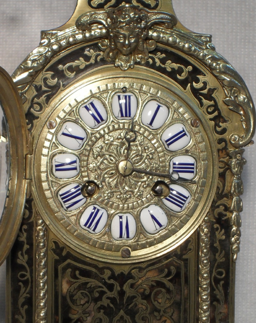 French Louis XIV Style Boulle Mantel Clock View II