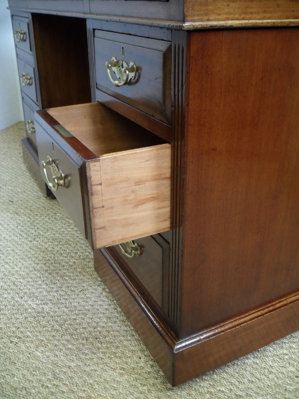 Victorian Mahogany Pedestal Writing Desk by Maple & Co View VI