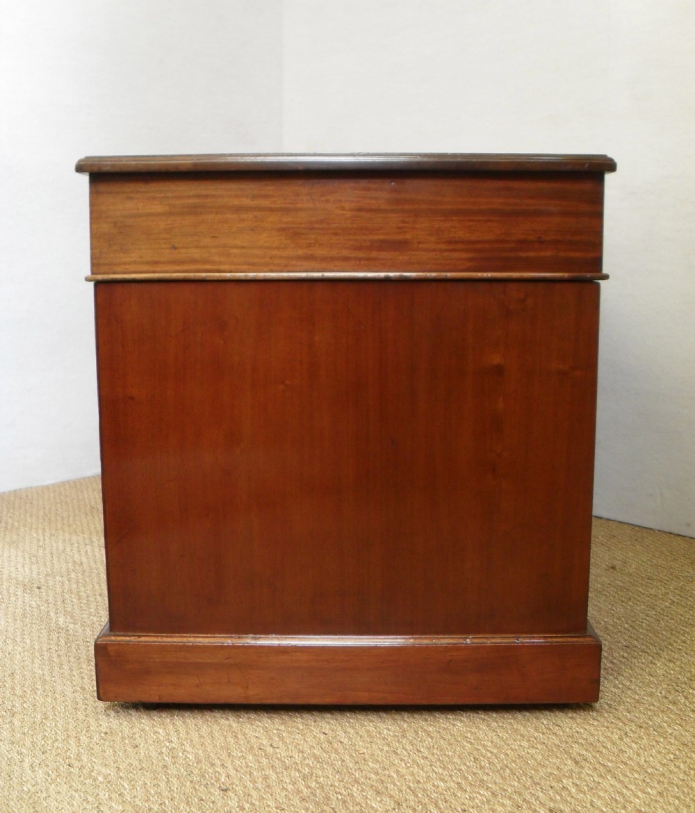 Victorian Mahogany Pedestal Writing Desk by Maple & Co View VIII