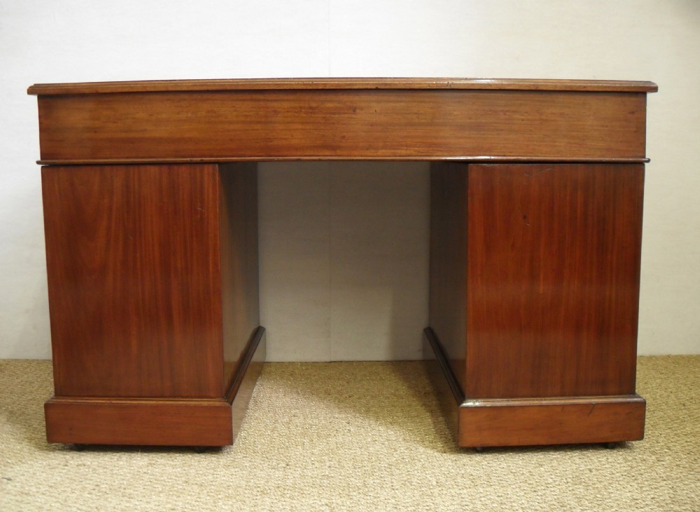 Victorian Mahogany Pedestal Writing Desk by Maple & Co View IX