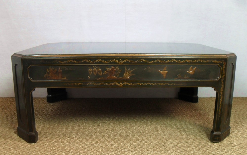 Oriental Chinoiserie Emerald Green Coffee Table View IV