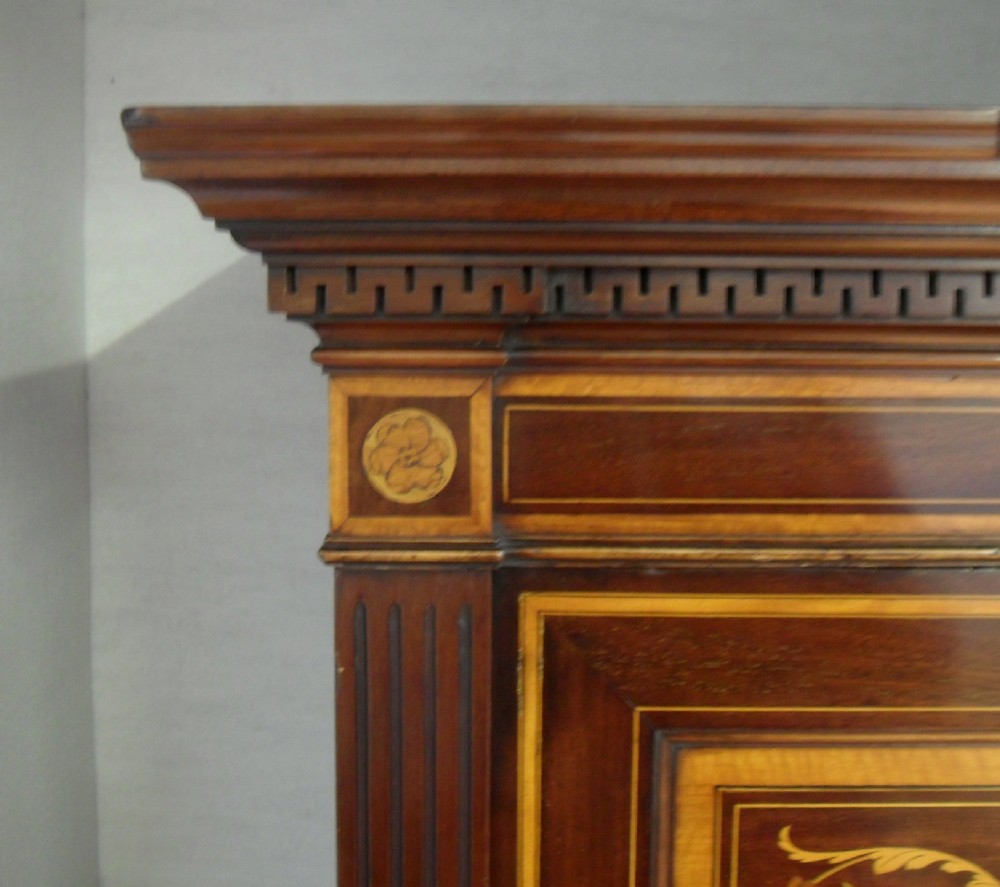 Edwardian Sheraton Revival Wardrobe Attributed to Gillows View VI