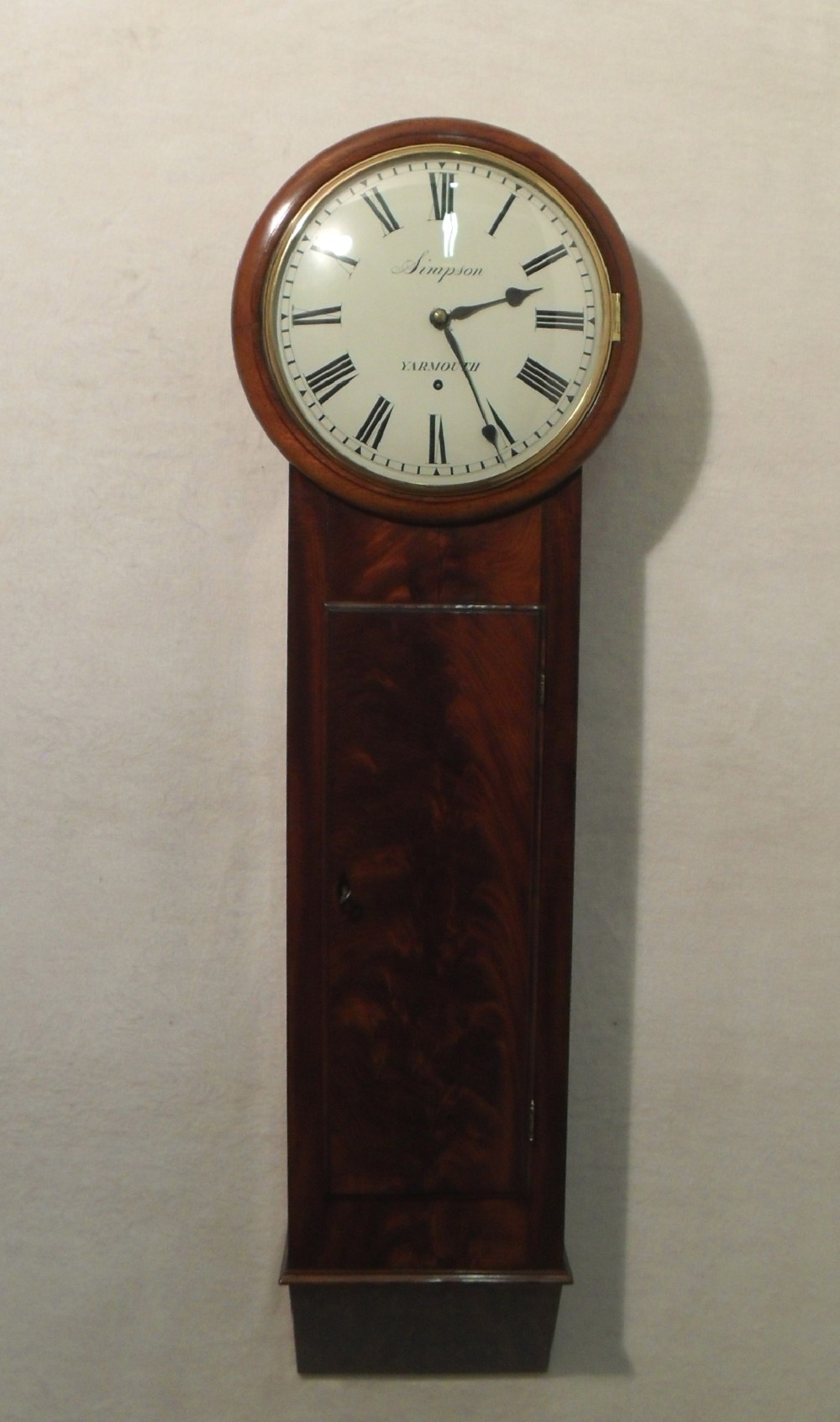 George IV Mahogany Norfolk Wall Clock