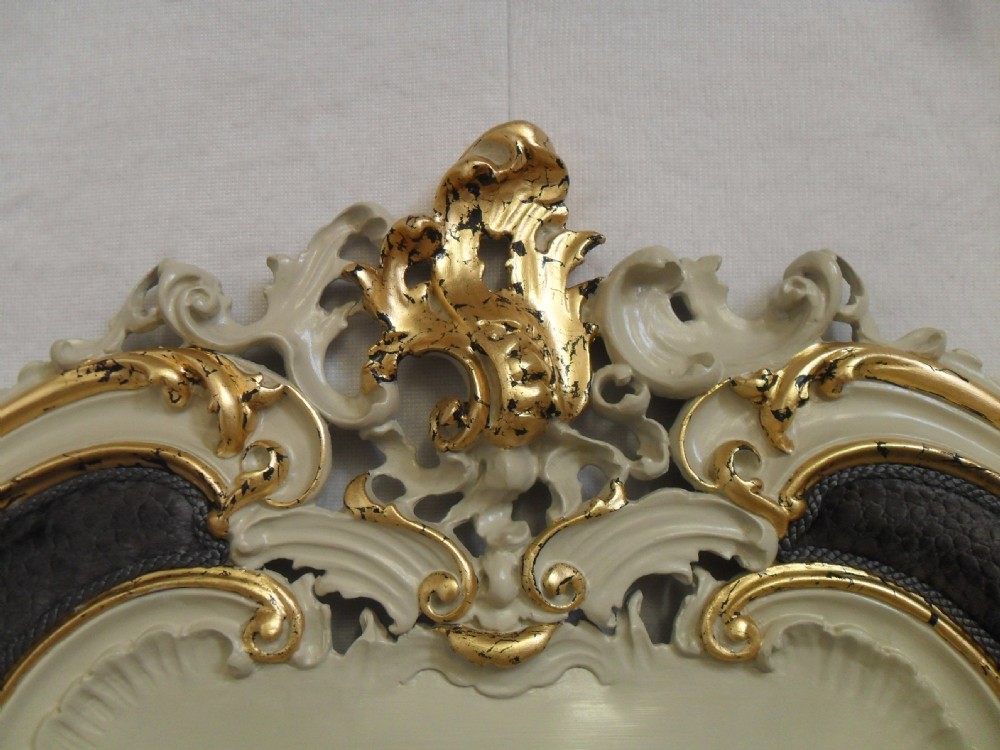 Italian Rococo Style Painted and Gilt King Size Bed Frame View III