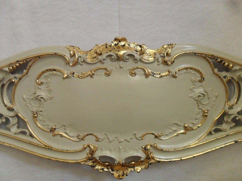 Italian Rococo Style Painted and Gilt King Size Bed Frame View VII