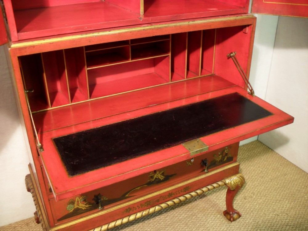 Oriental Chinoiserie Writing Cabinet On Stand View VIII