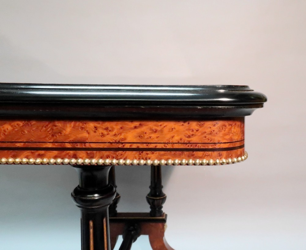 Victorian Amboyna Occasional Table Attributed to Gillows View VIII