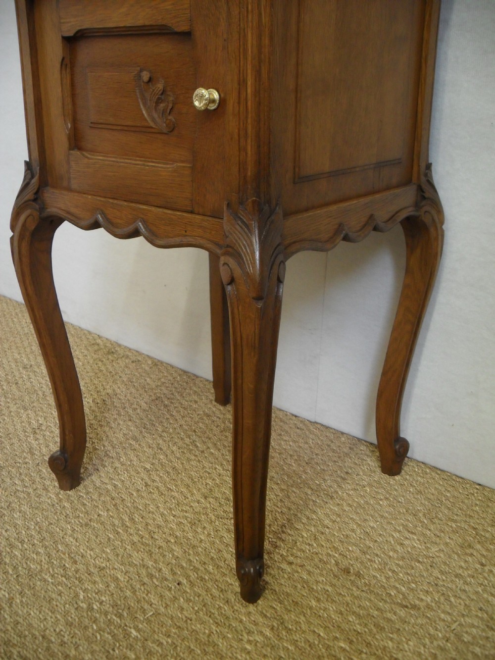 Pair of Oak Continental Bedside Cabinets View III