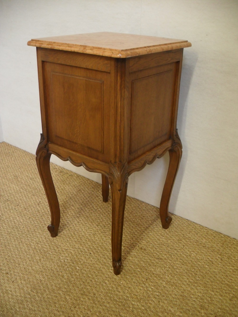 Pair of Oak Continental Bedside Cabinets View VI