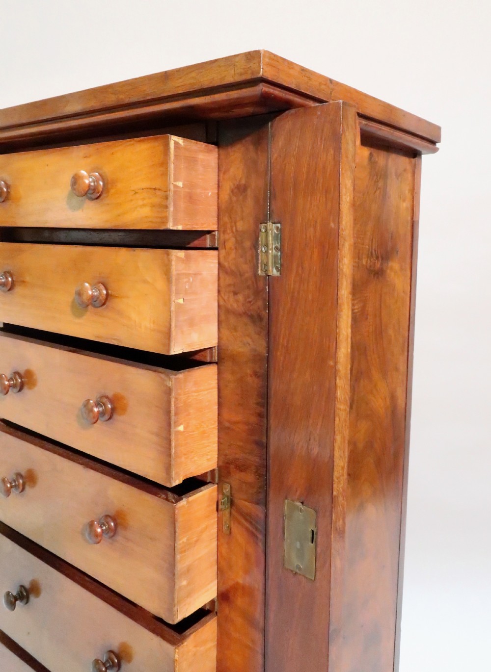 Victorian Walnut Wellington Chest View IV