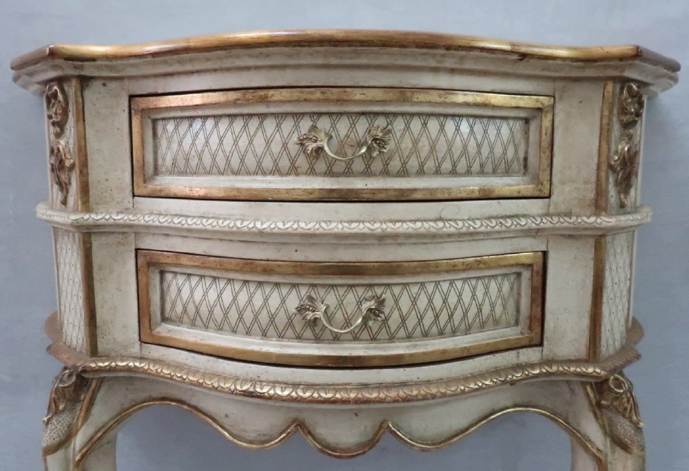 French Painted and Gilt Console Table View V