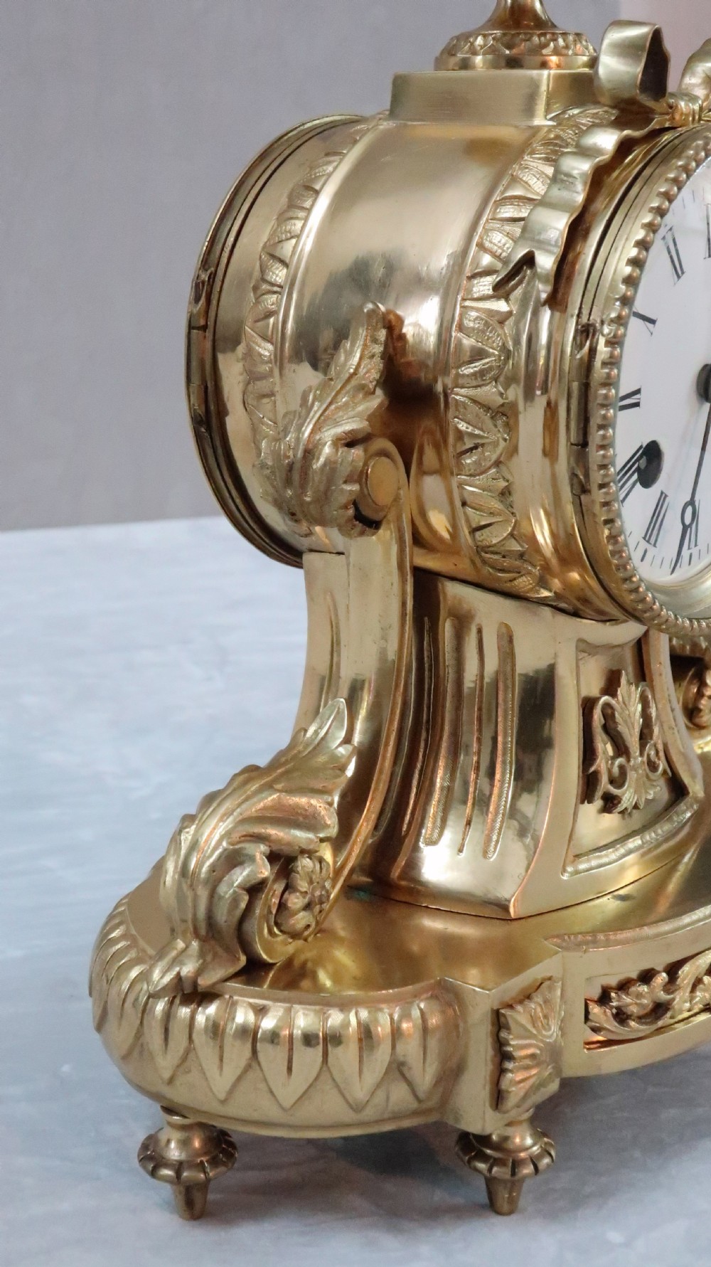 French Bronze Gilt Mantel Clock by Japy Freres View IV