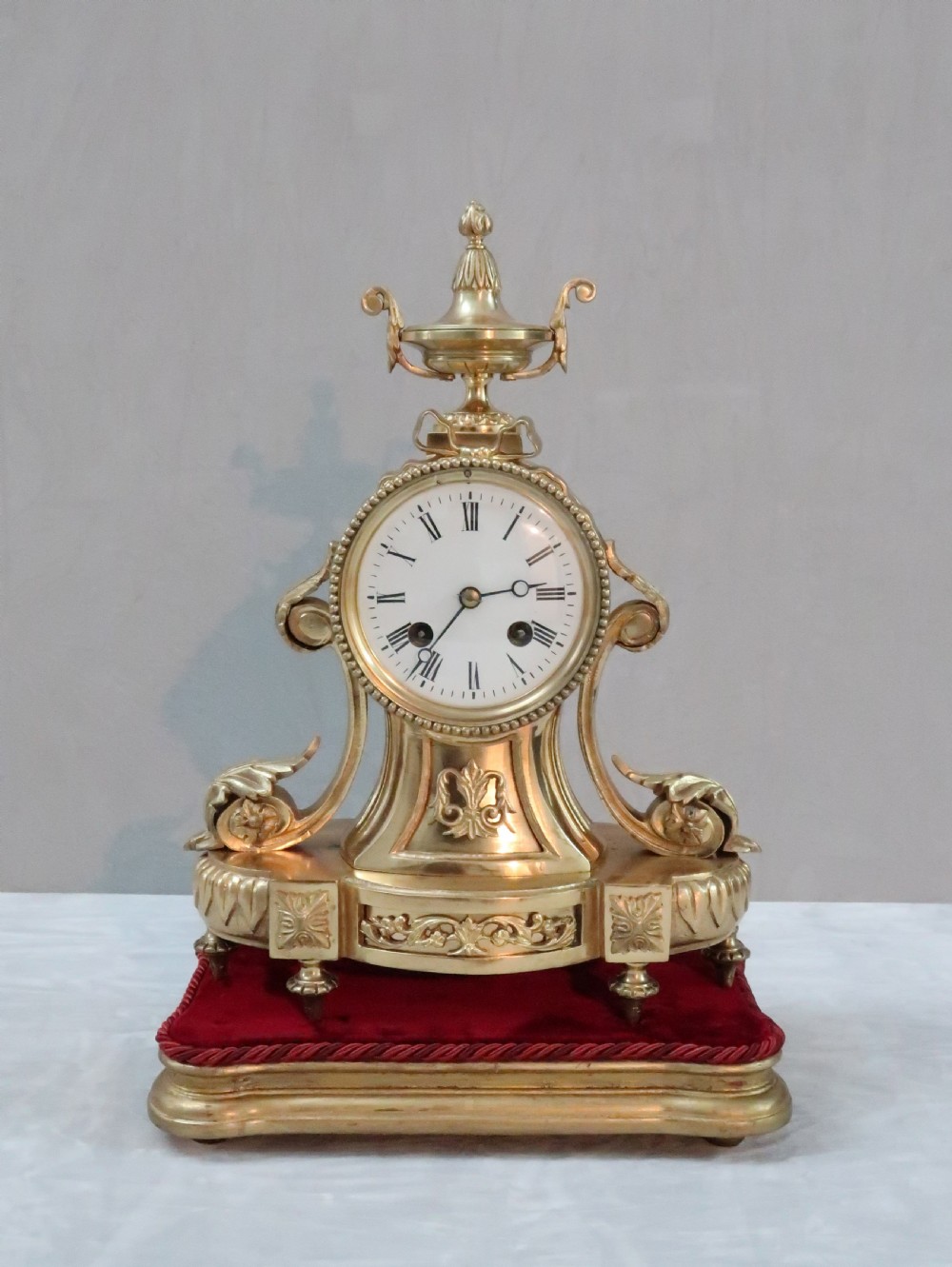 French Bronze Gilt Mantel Clock by Japy Freres View IX