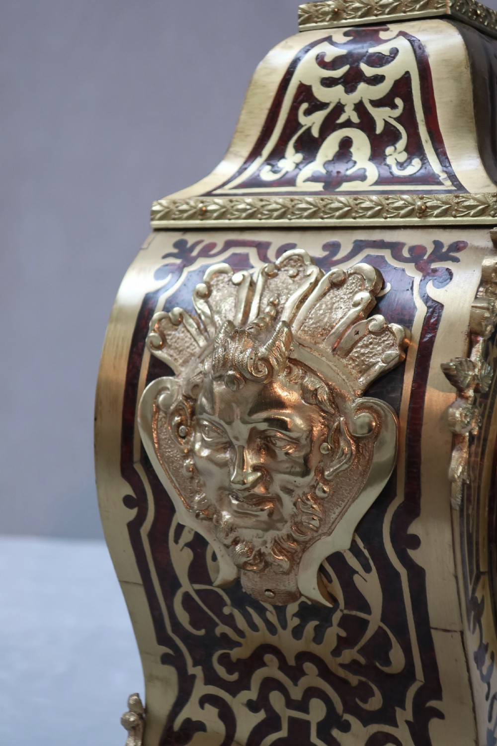 French 19th Century Louis XV Style Boulle Mantel Clock by Samuel Marti View V