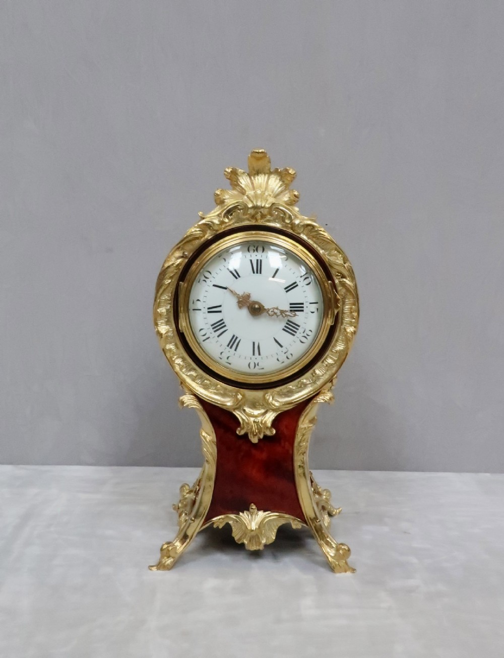 French Belle Epoque Tortoise Shell Mantel Clock Retailed by Maple & Co
