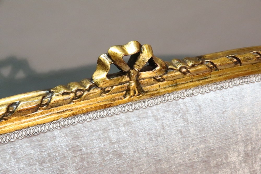 French Two Seater Gilded Corbeille Sofa View II