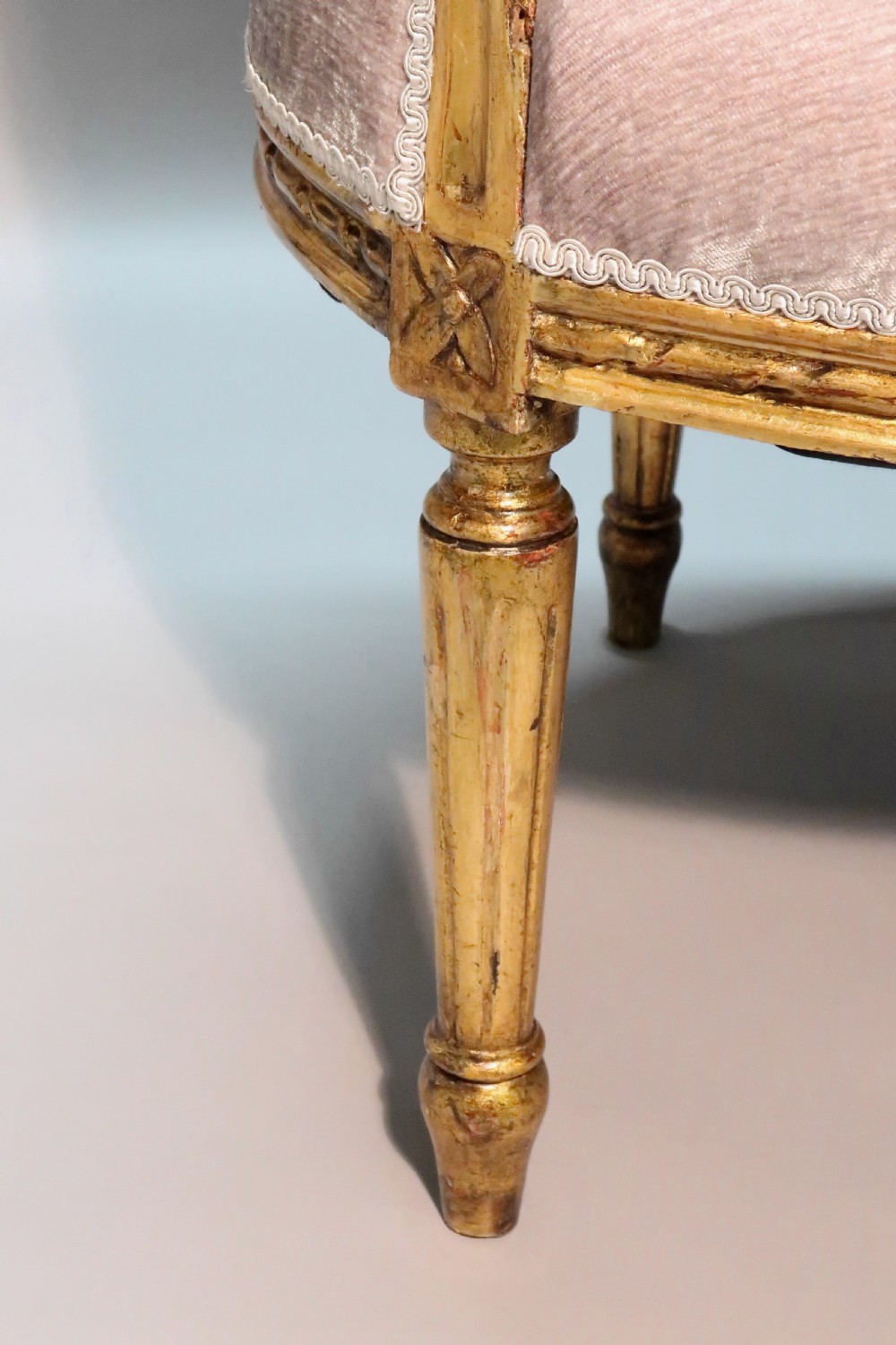 French Two Seater Gilded Corbeille Sofa View IV