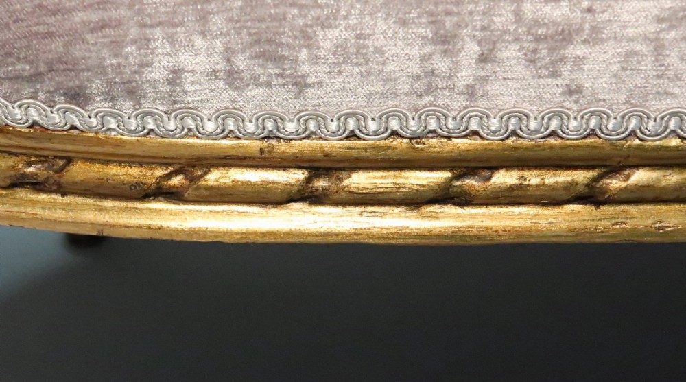 French Two Seater Gilded Corbeille Sofa View V