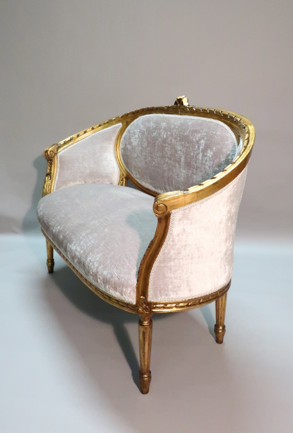 French Two Seater Gilded Corbeille Sofa View VII