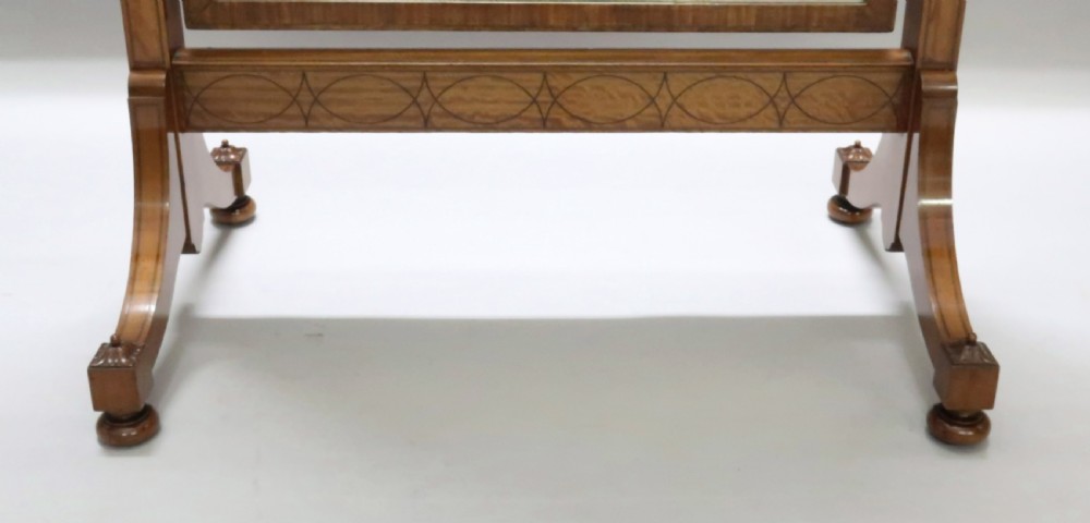 Edwardian Sheraton Revival Satinwood Cheval Mirror View VI