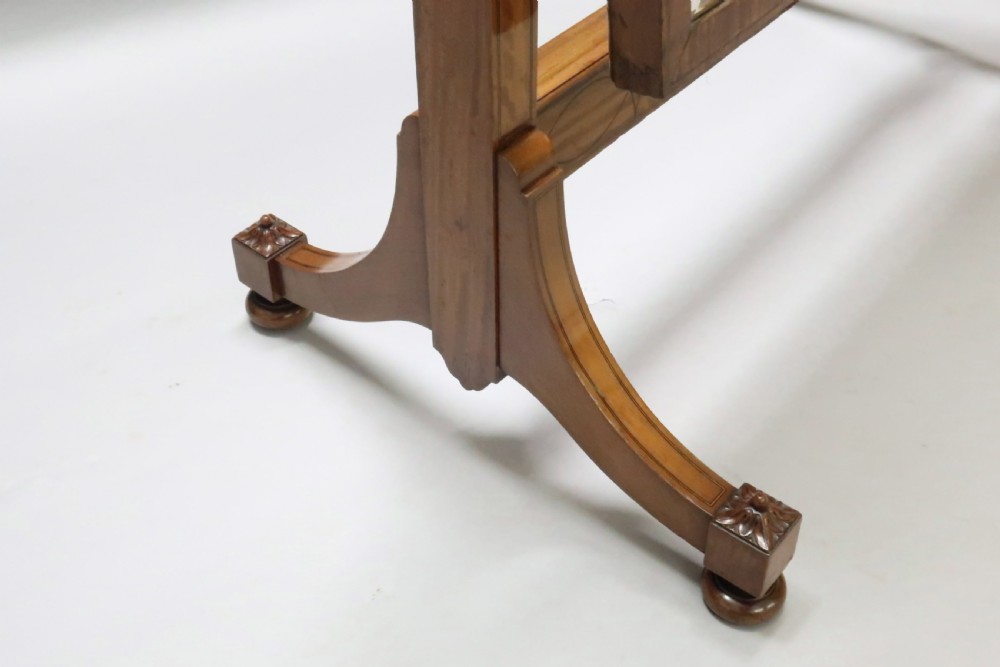 Edwardian Sheraton Revival Satinwood Cheval Mirror View VIII
