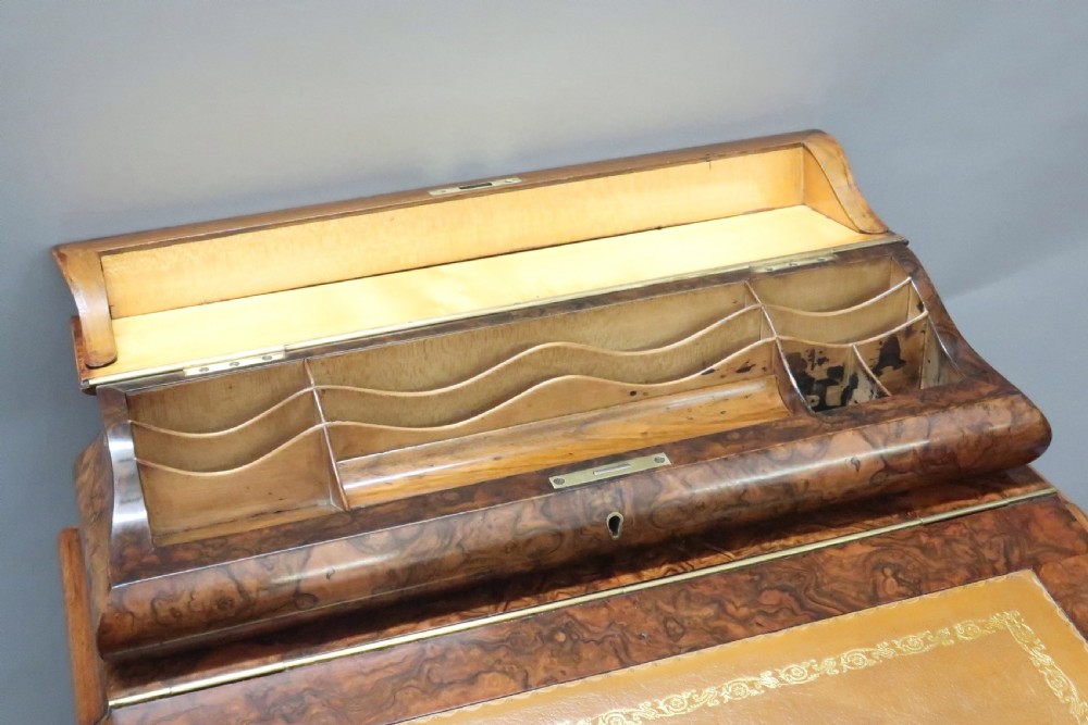 Victorian Burr Walnut Davenport by Herringson & Clark View VII