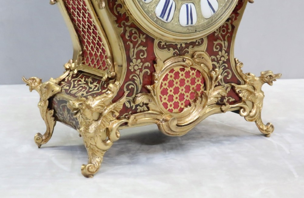 French Louis Philippe Boulle Mantel Clock by Louis Japy Fils View V