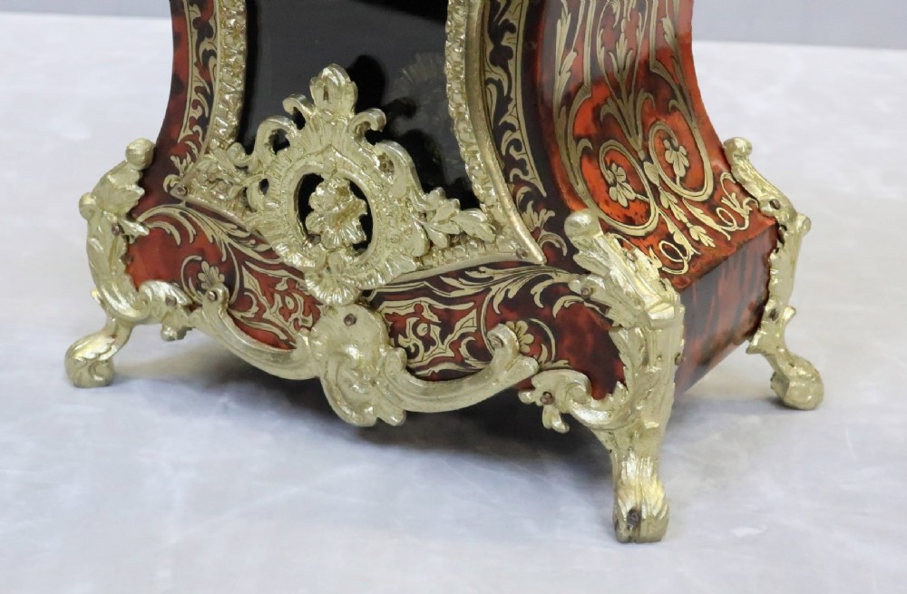 French Louis XV Style Boulle Mantel Clock by Japy Freres View IV