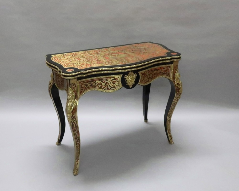 French Napoleon III Louis XV Style Boulle Games Occasional Table