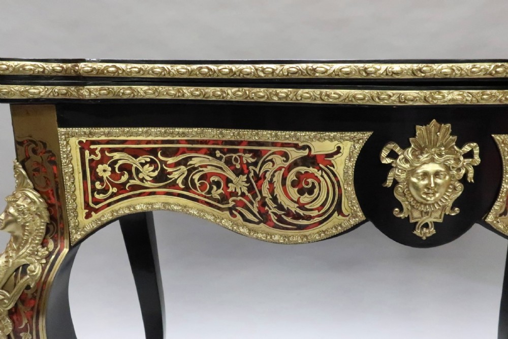 French Napoleon III Louis XV Style Boulle Games Occasional Table View V