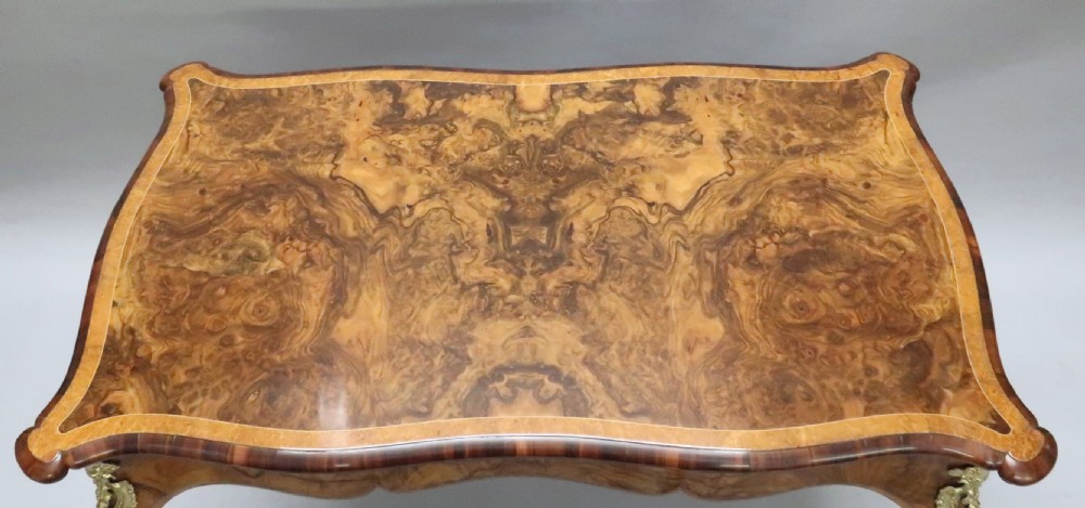 Victorian Burr Walnut Games Occasional Table Attributed to Gillows View III