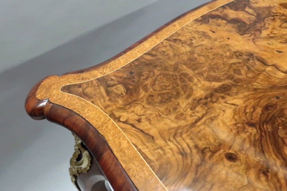 Victorian Burr Walnut Games Occasional Table Attributed to Gillows View IV
