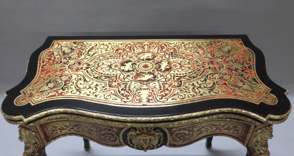 French Napoleon III Louis XV Style Boulle Games Occasional Table View III