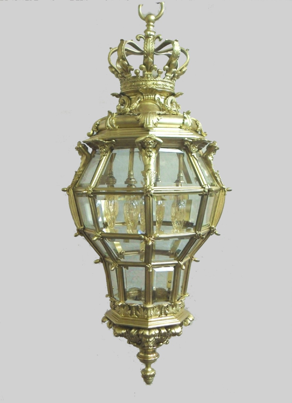 Late 19th Century French Bronze Gilt Versailles Lantern