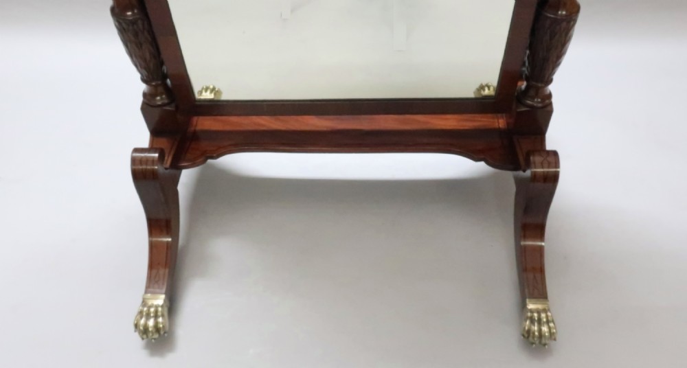 George III Mahogany Cheval Mirror Attributed to Gillows View VI