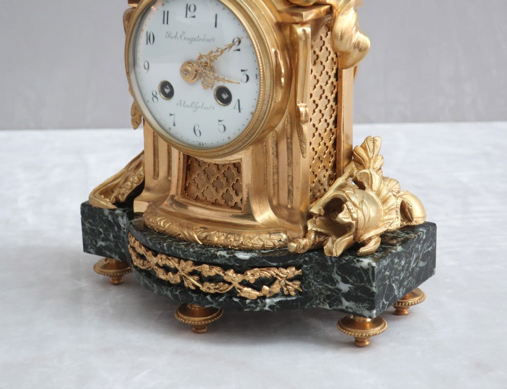 French Napoleon III Bronze Gilt Mantel Clock by Vincenti View III