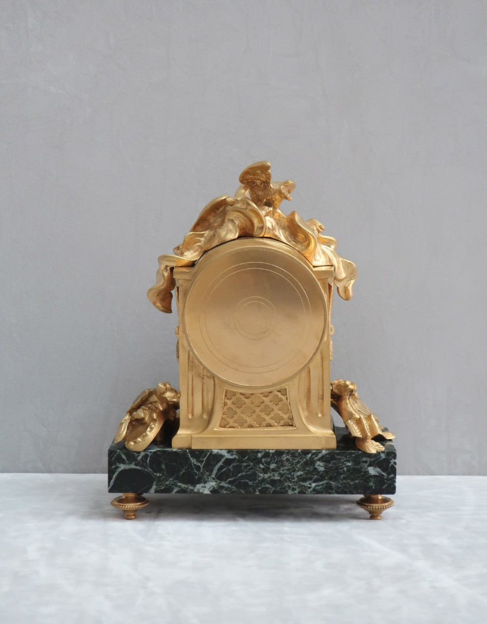 French Napoleon III Bronze Gilt Mantel Clock by Vincenti View VII
