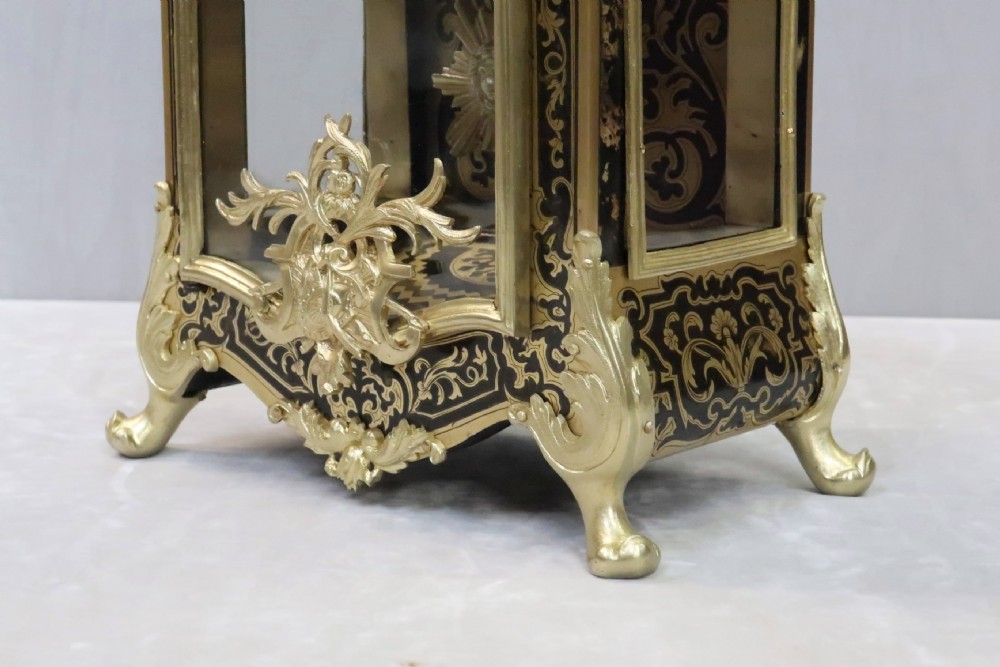 French Napoleon III Louis XIV Boulle Mantel Clock by Vincenti View IV