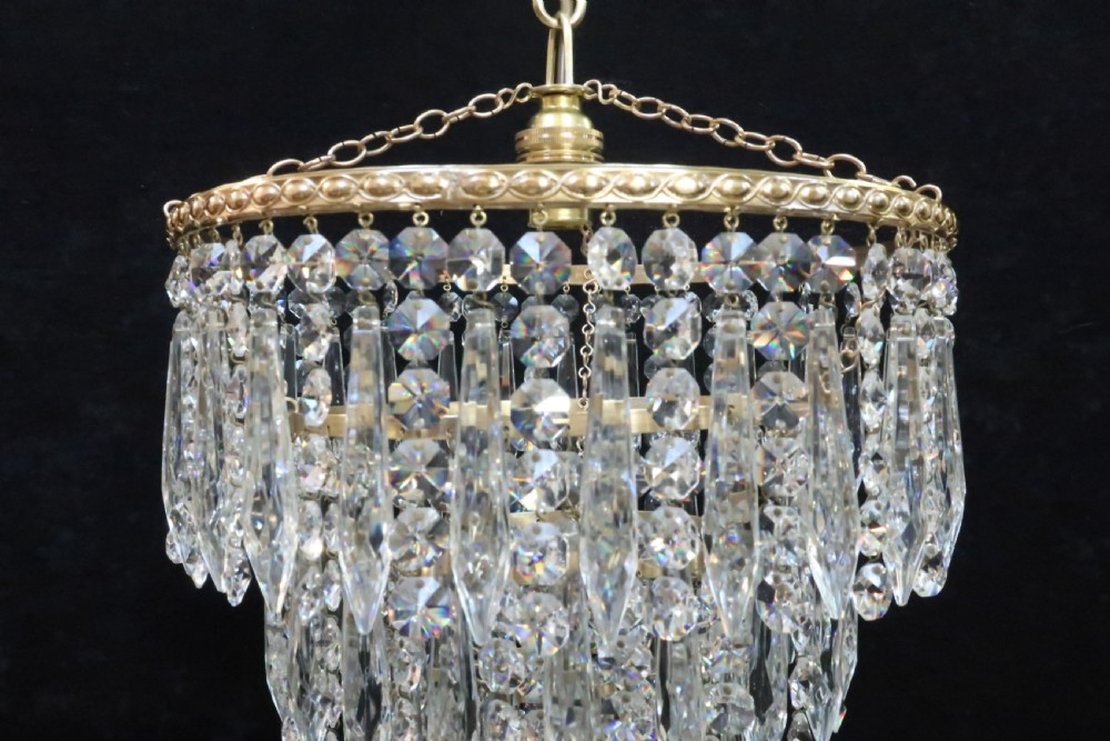 Pair of Art Deco Four Tier Chandeliers View VI