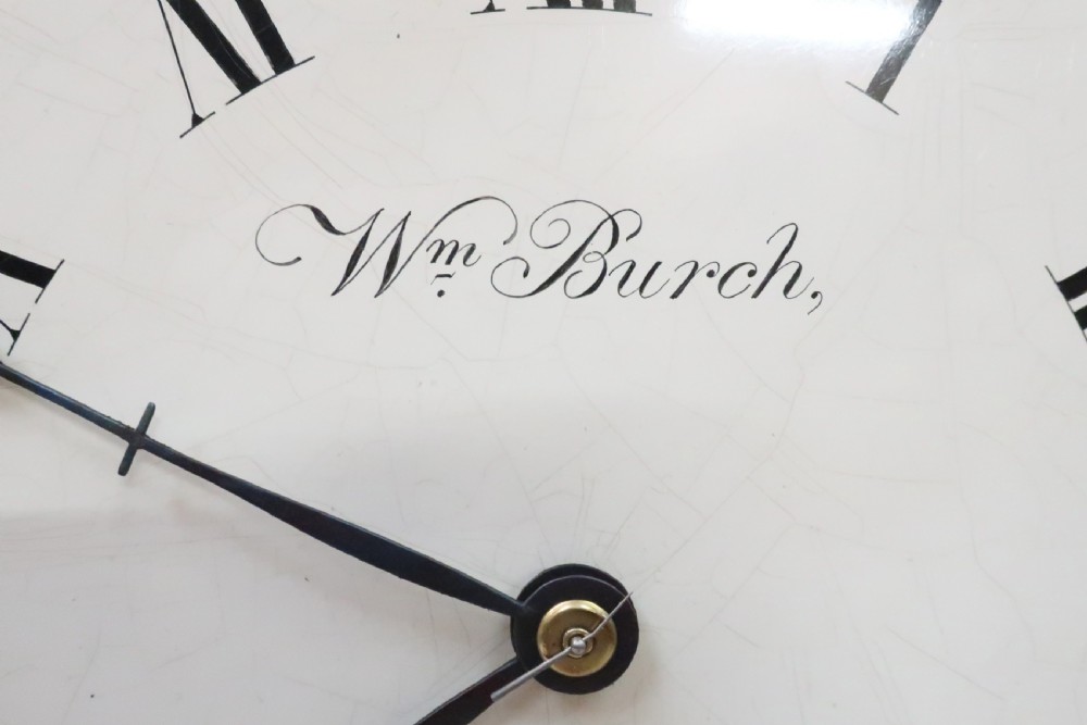 Victorian Mahogany Drop Dial Wall Clock by William Burch View III